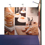 Fabric Straight Corner Exhibition Booth with Lights 3x3